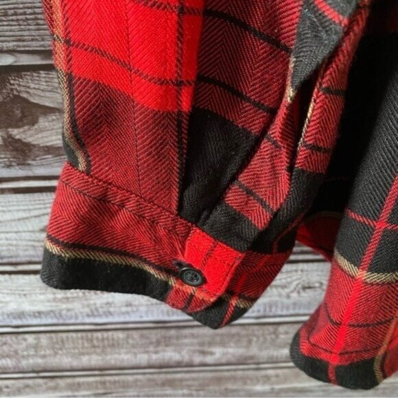 Beachlunchlounge Women's Plaid Long-Sleeved Button-Down Top Size XL - Picture 6 of 8